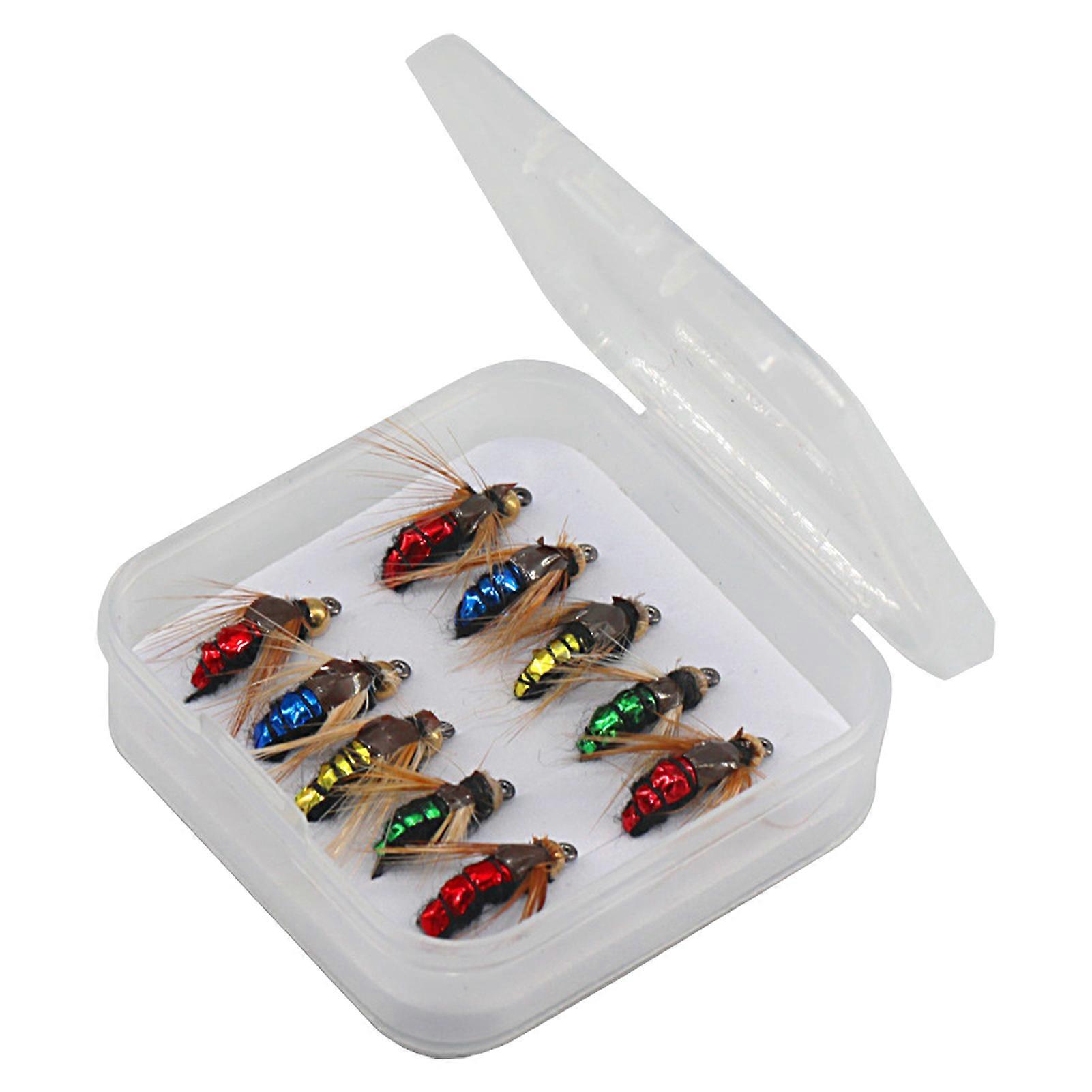 Kaesi5Pcs/10Pcs Bionic Bait Fine Workmanship High Flexibility Sharp Hook Realistic Appearance Bright Color Strong Catching Ability Fishing Equipment F