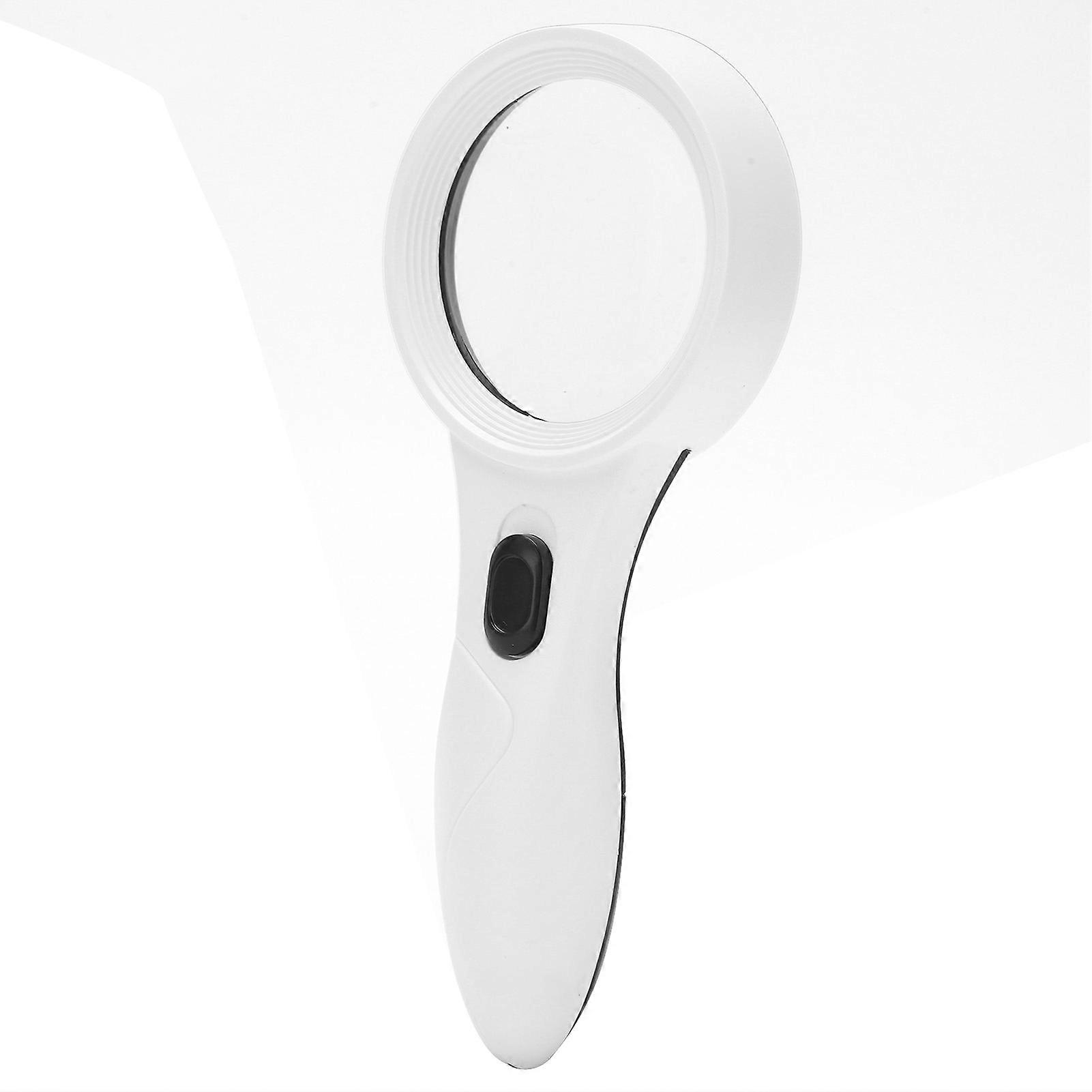 TH?600559H 4X75mm Magnifying Glass with 6LED Light HD Multifunctional Magnifier for Currency Detector