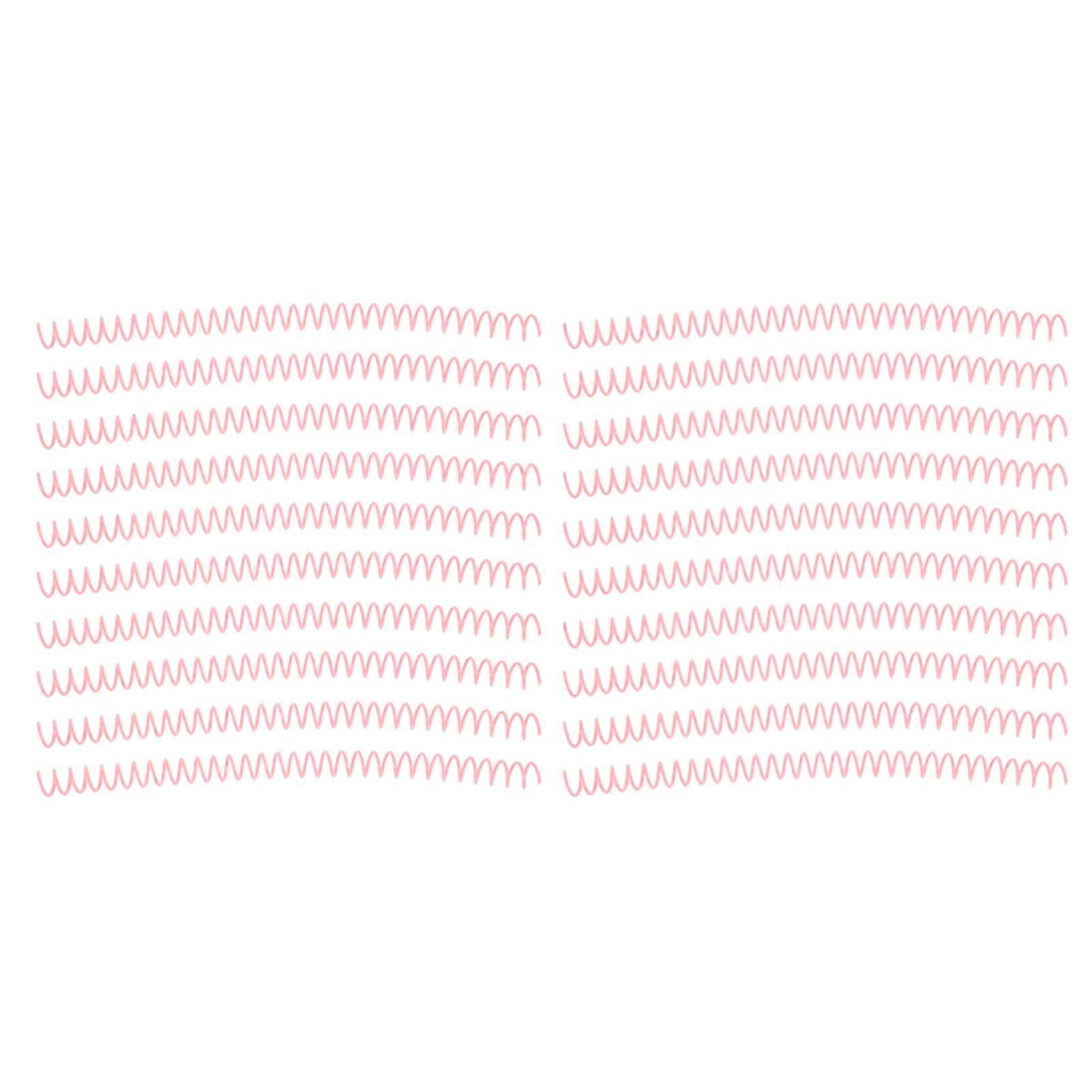 20pcs סליל קשירה ספירלי מסרק עמוד שדרה בעל קיבולת גדולה 30 חורים ערכת סט בקוטר 13 מ"מ ורוד