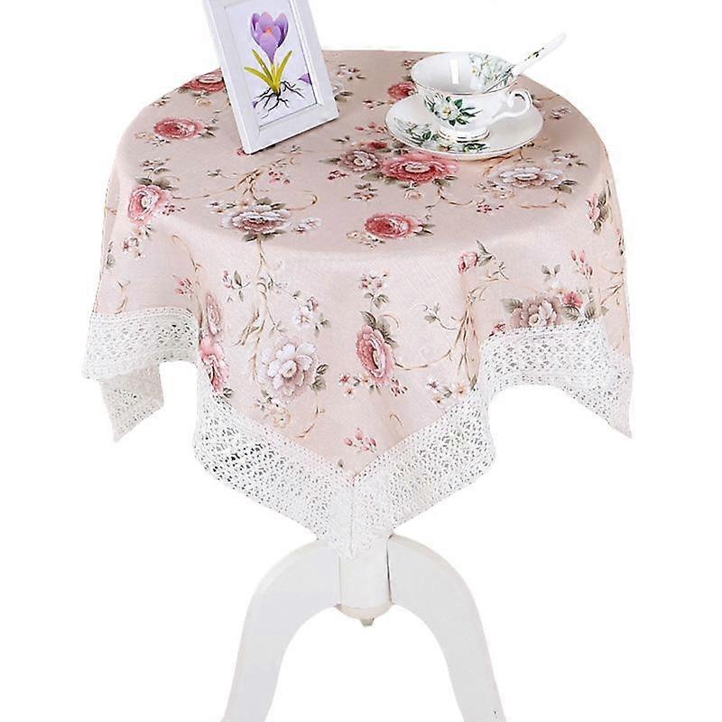 1PC Small Dust-proof Cover Bedside Table Cover Tablecloth Table Cover Polyester Round Table Cover