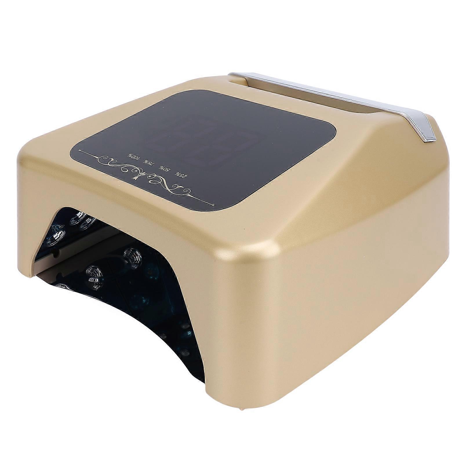 LED Nail Polish Lamp With 36pcs Lamp Beads Gold Smart Sensor Quick Drying Nail Dryer for Home Salon US Plug