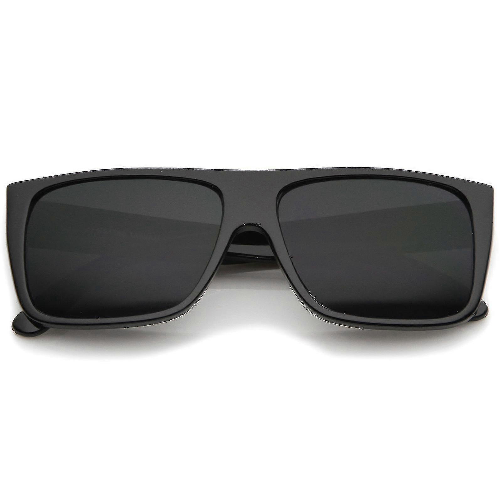 Retro Flat Top Wide Temple Eazy E Style Rectangle Sunglasses 57mm Mimenor
