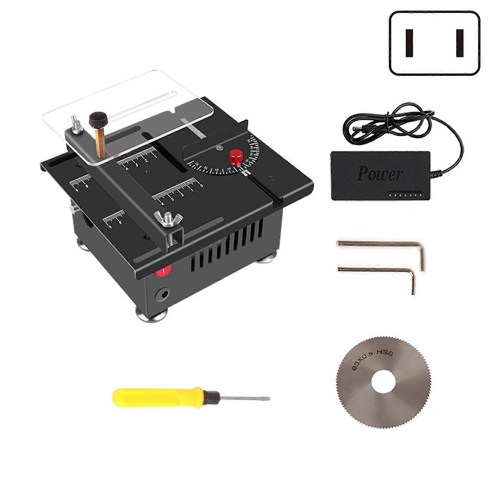 Mini Multi-functional Table Saw 0-90 Angle Cut Portable DIY Saw Woodworking Electric Saw Set for Home