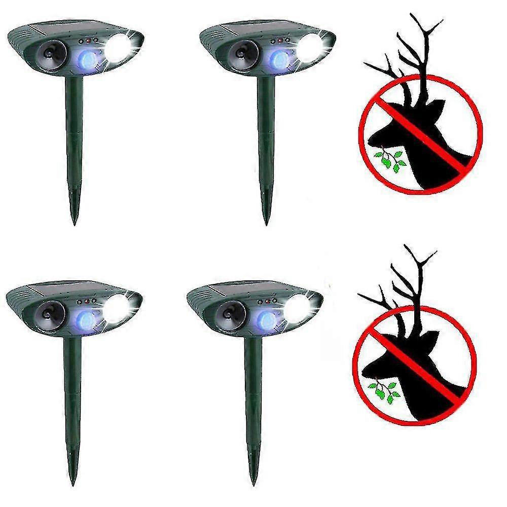 Ultrasonic Deer Repeller - Pack Of 4 - Solar Powered - Get Rid Of Deer In 48 Hours