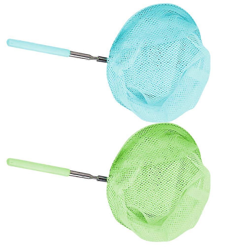 2PCS Retractable Fishing Net Telescopic Net Insect Net Outdoor Garden Toy for Kids Playing (Random Color)