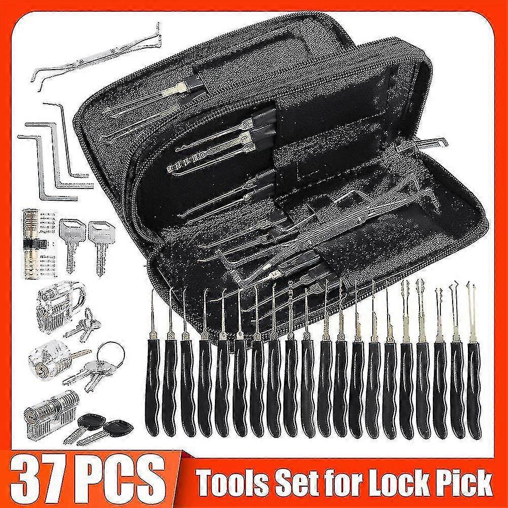 37 Piece Lock Pick Set For Beginner And Locksmith Training