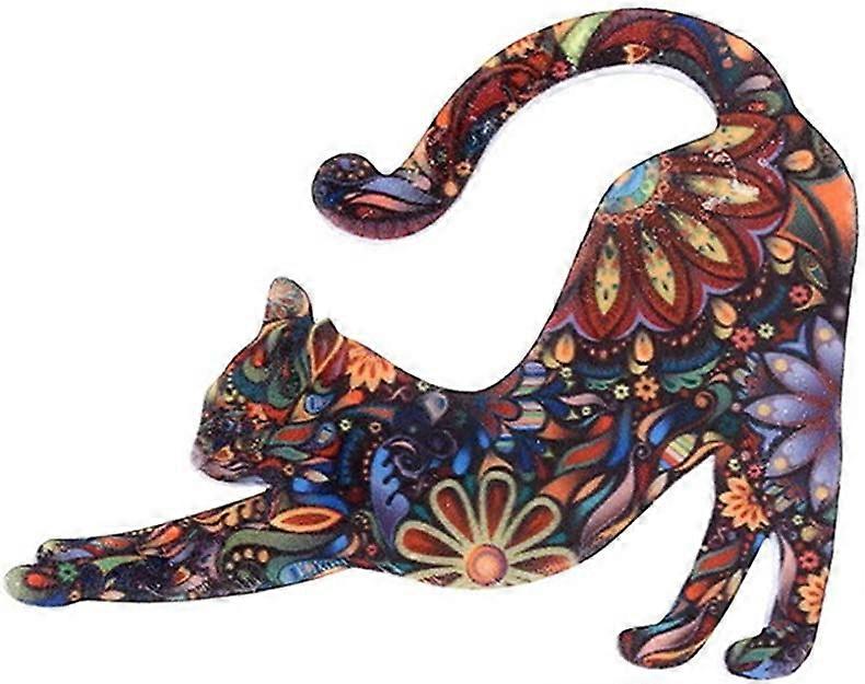 Premium quality unisex graceful cat tie pin brooch with enamel badges