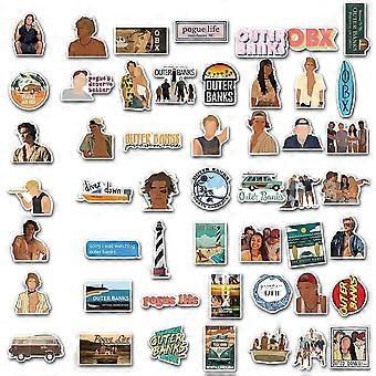 100 Adesivi Outer Banks In Vinile - Decalcomanie Impermeabili Per Bottiglie, Laptop E Skateboard - Foto 2
