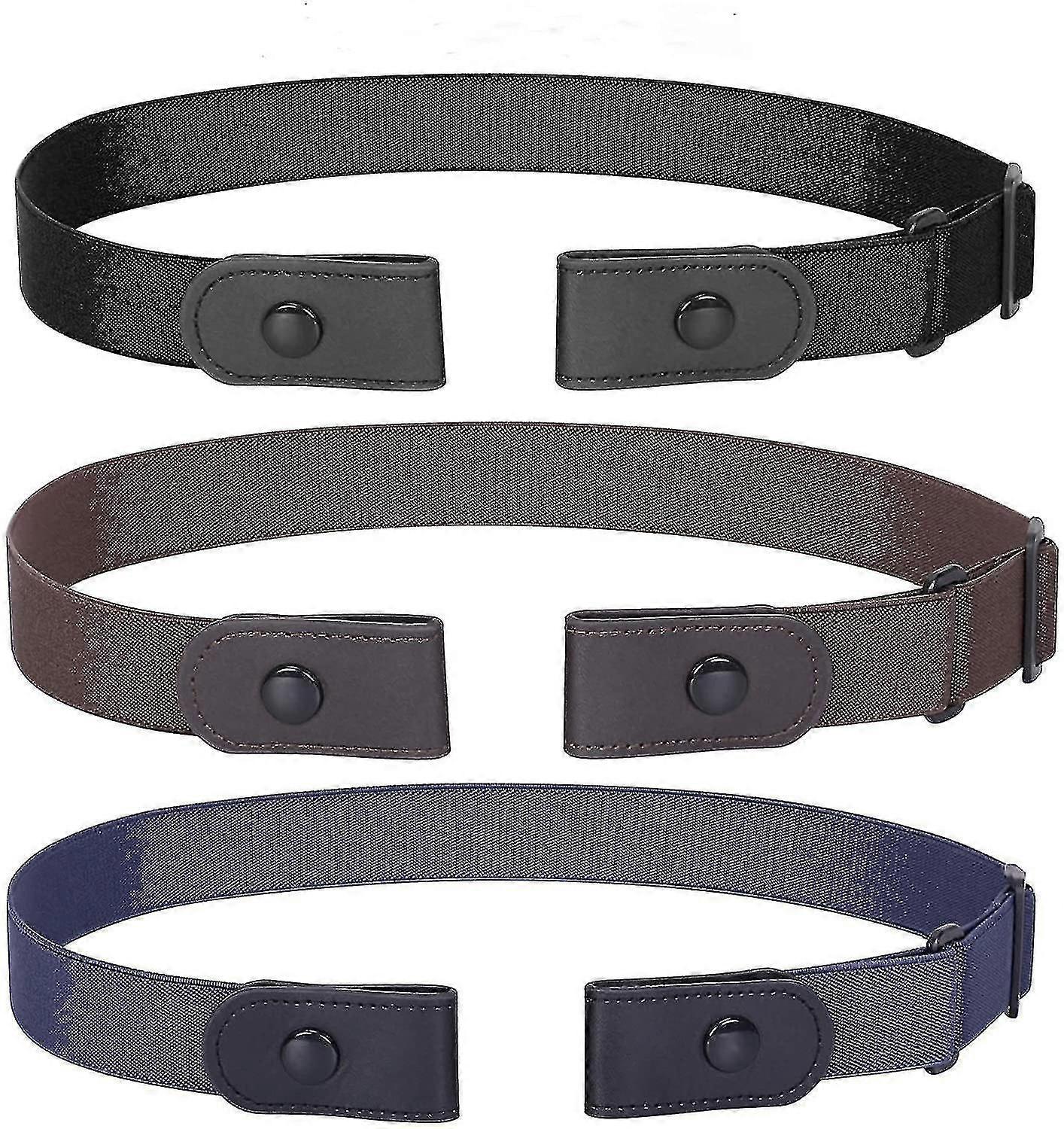 3 Pack 4 Pack No Buckle Invisible Stretch Belt Buckle-free Elastic Belt