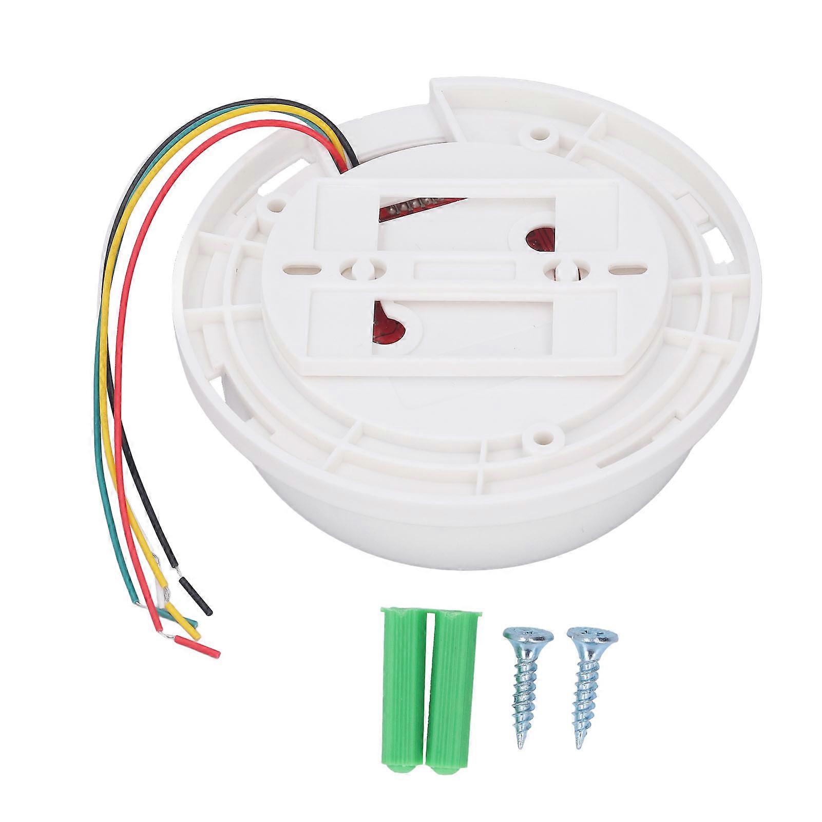 Natural Gas Detector ABS Ceiling Network Alert Sound and Light Alert Gas Alarm for Home Safe 12-28V