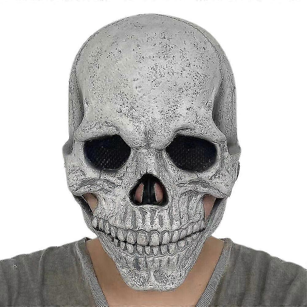 هالوين زاحف الجمجمة اللاتكس قناع حزب مخيف الهيكل العظمي كوسبلاي غطاء الرأس زي يتوهم اللباس الفك المتحرك