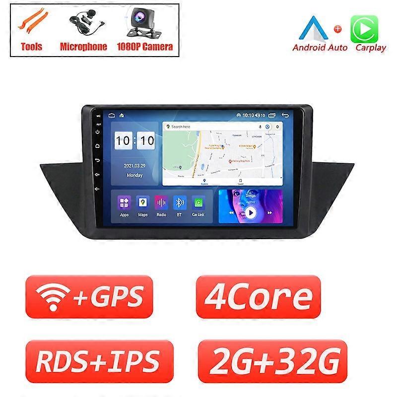 Rádio de Carro Android 13 para BMW X1 E84 2009-2012,9 polegadas Multimedia Player com 4G WiFi Car Carplay & 2Din