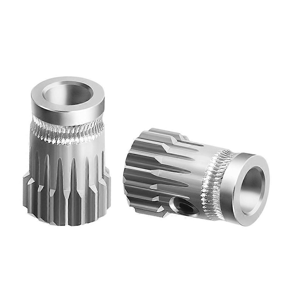 2Pcs Extruder Gears MK8 Stainless Steel Double Extrusion Wheels Bowden Gear 3D Printer Part for CR10 3