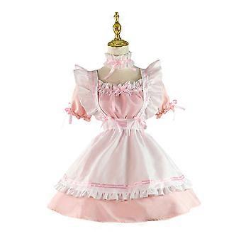 pink french maid dress Amazon.com: Wannsee Anime French Maid Apron Lolita Fancy Dress Cosplay Costume Furry Cat Ear Gloves Socks set(Pink S): Clothing, Shoes & Jewelry