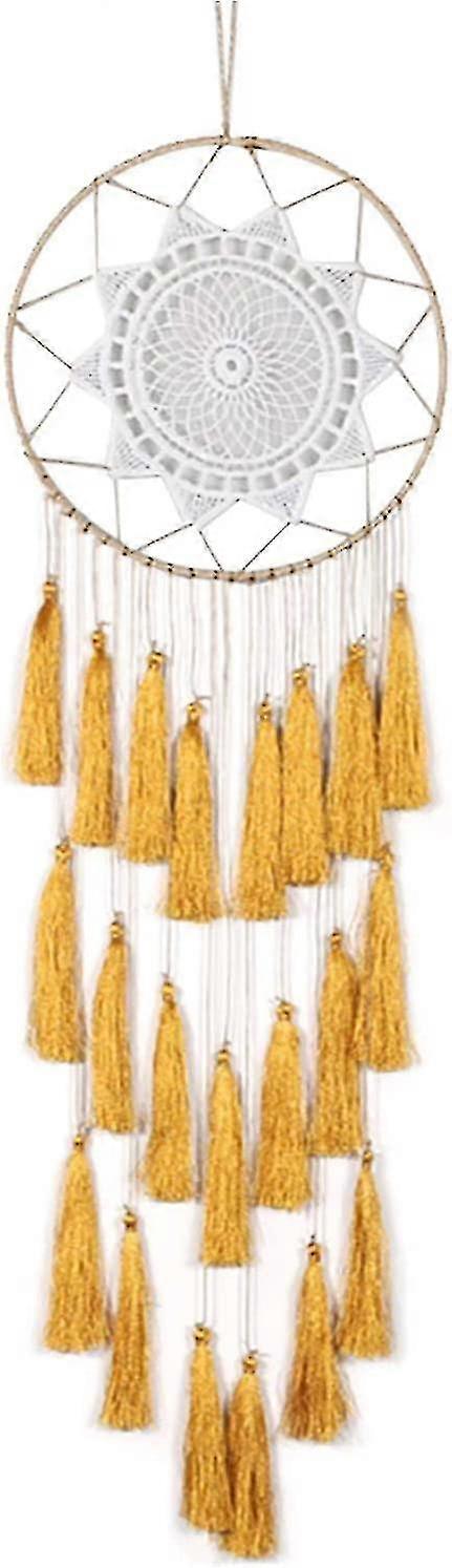 Wall Hanging Dream Catcher (yellow)