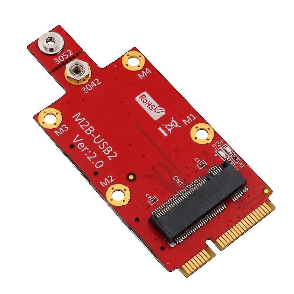 M2 To Mini Pcie Converter Riser Card With Dual Nano Slot M.2 Key B To Mini Pci-e Adapter Supports 3