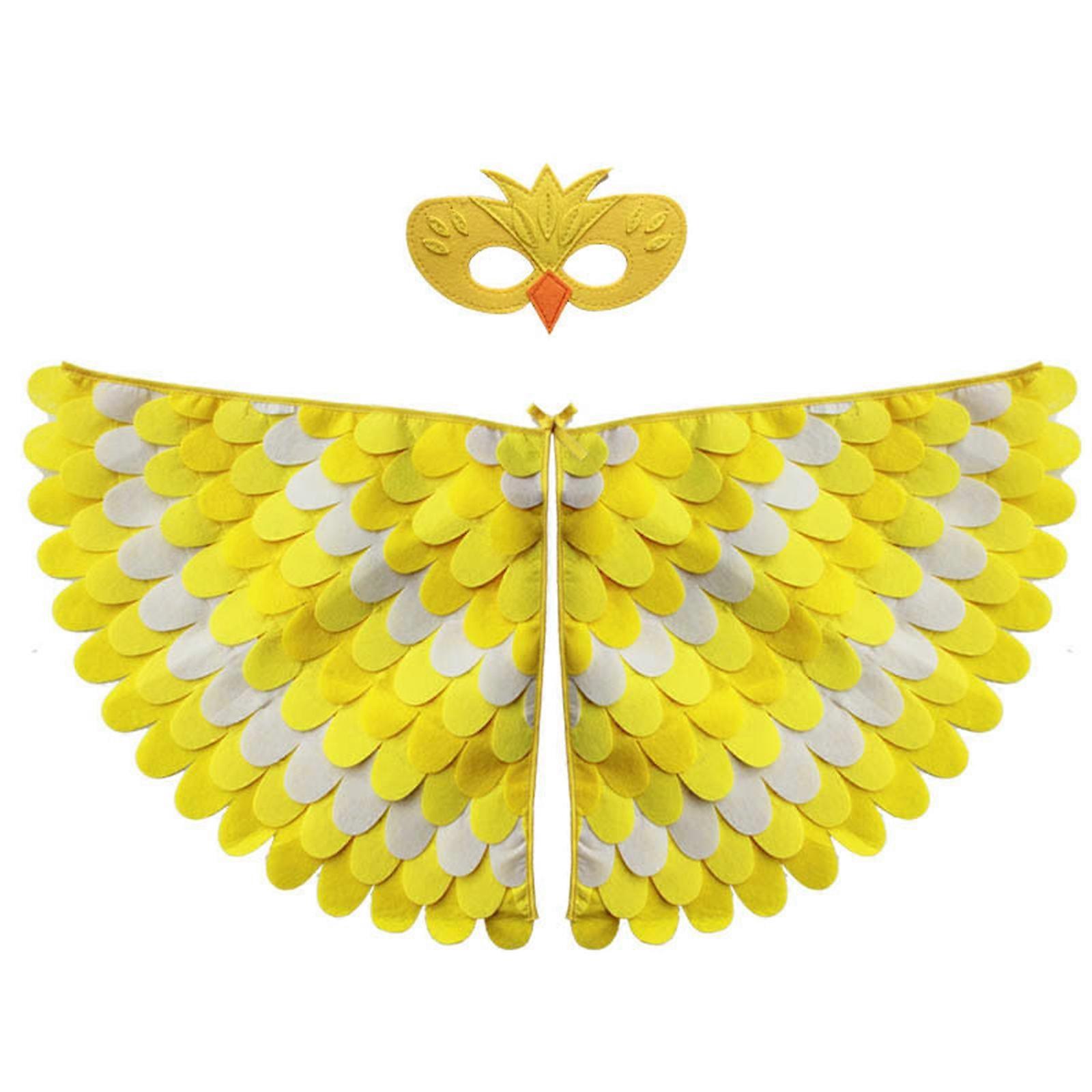 新しいフクロウ孔雀の翼の鳥の衣裳のマスク党cosplay衣裳が付いている鳥のショールの岬子供のための