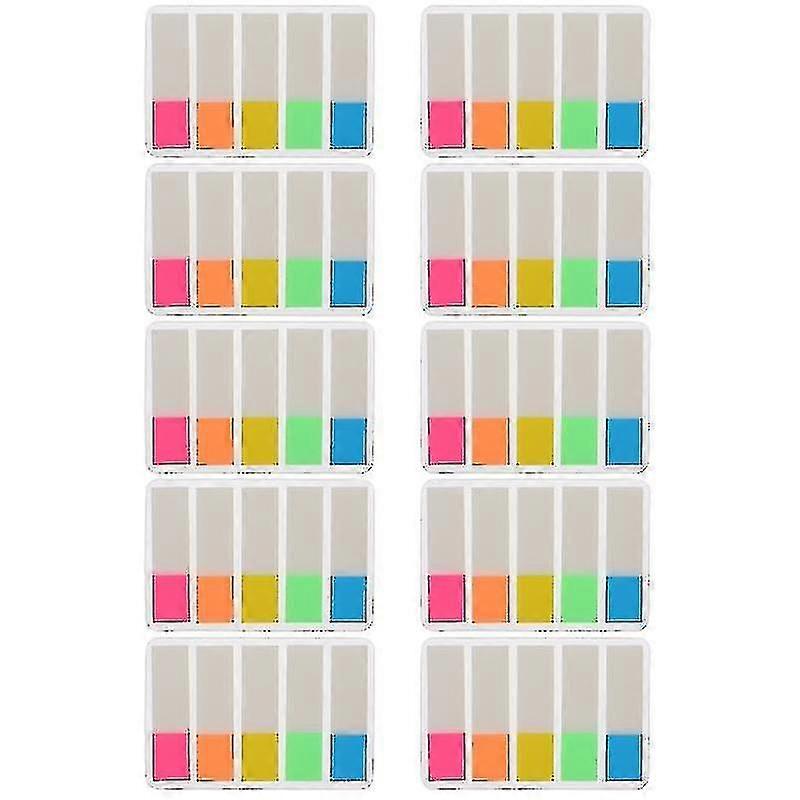 10 Sets Self-adhesive Notes Memo Pads Classification Notepads Index Stickers