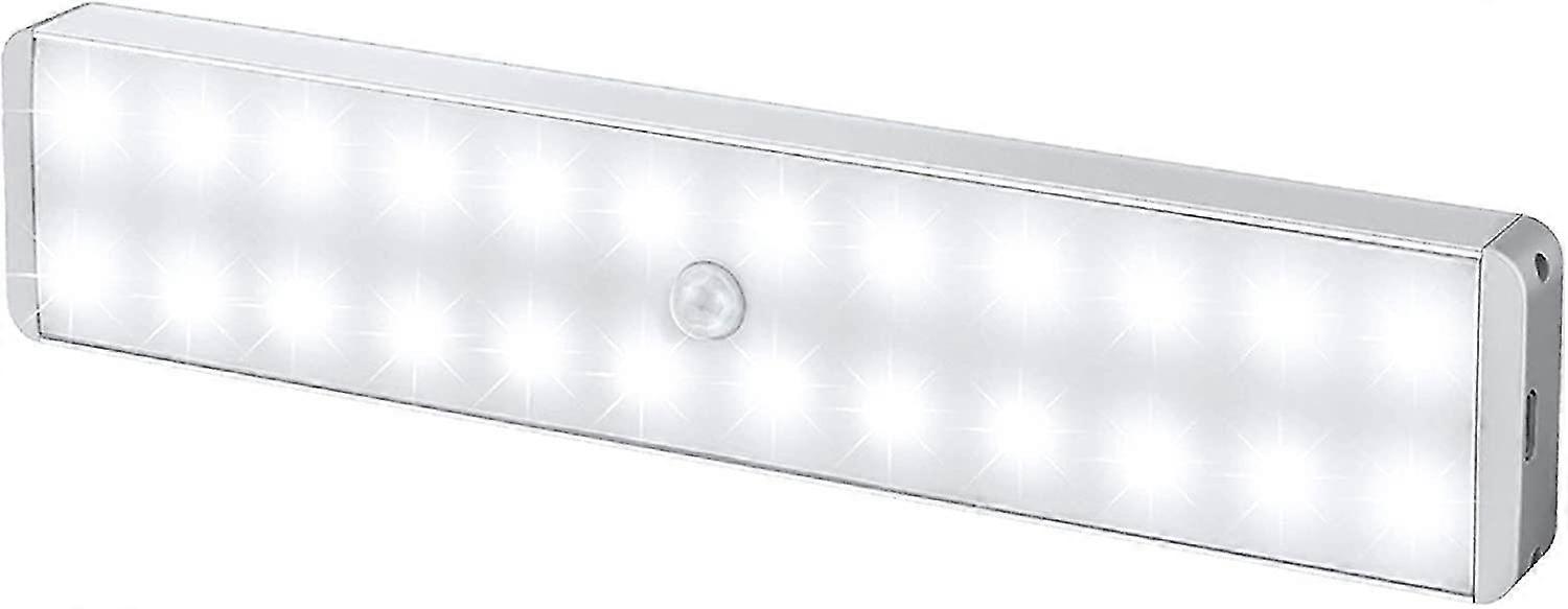 Led Closet Light, 24-led Newest Dimmer Usb Rechargeable Motion Sensor Under Cabinet Lighting Wireless Stick-anywhere Night Safe Light Bar With Remote