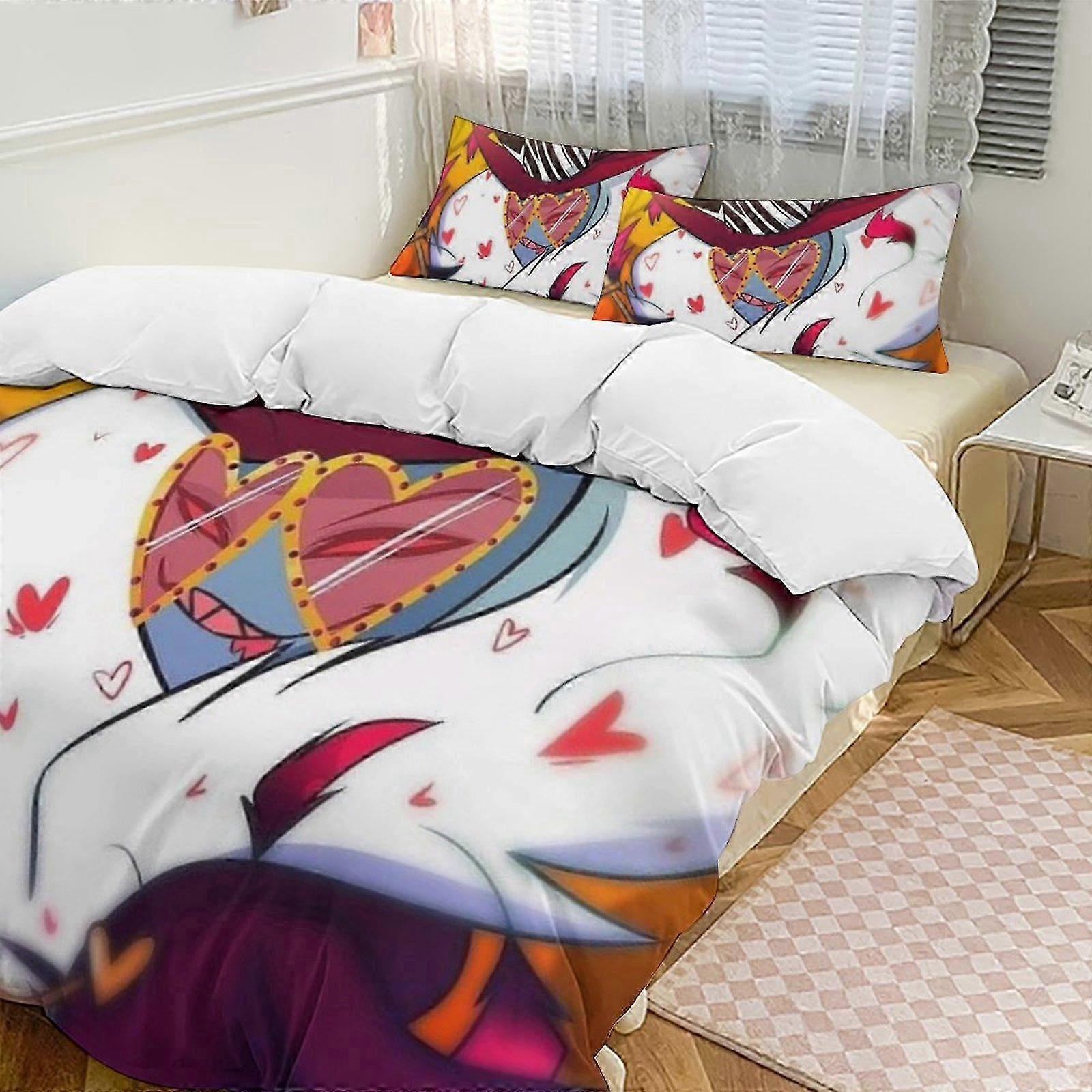 Påslakanset Hazbin Hotel Påslakan i dun Sängkläder i mikrofiber, påslakan och örngott