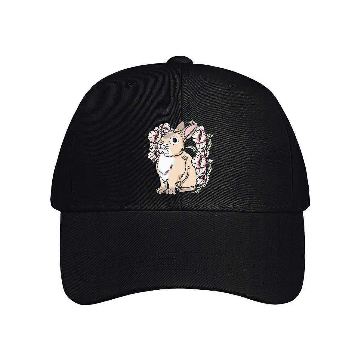 Cute Rabbit Flower Baseball Cap