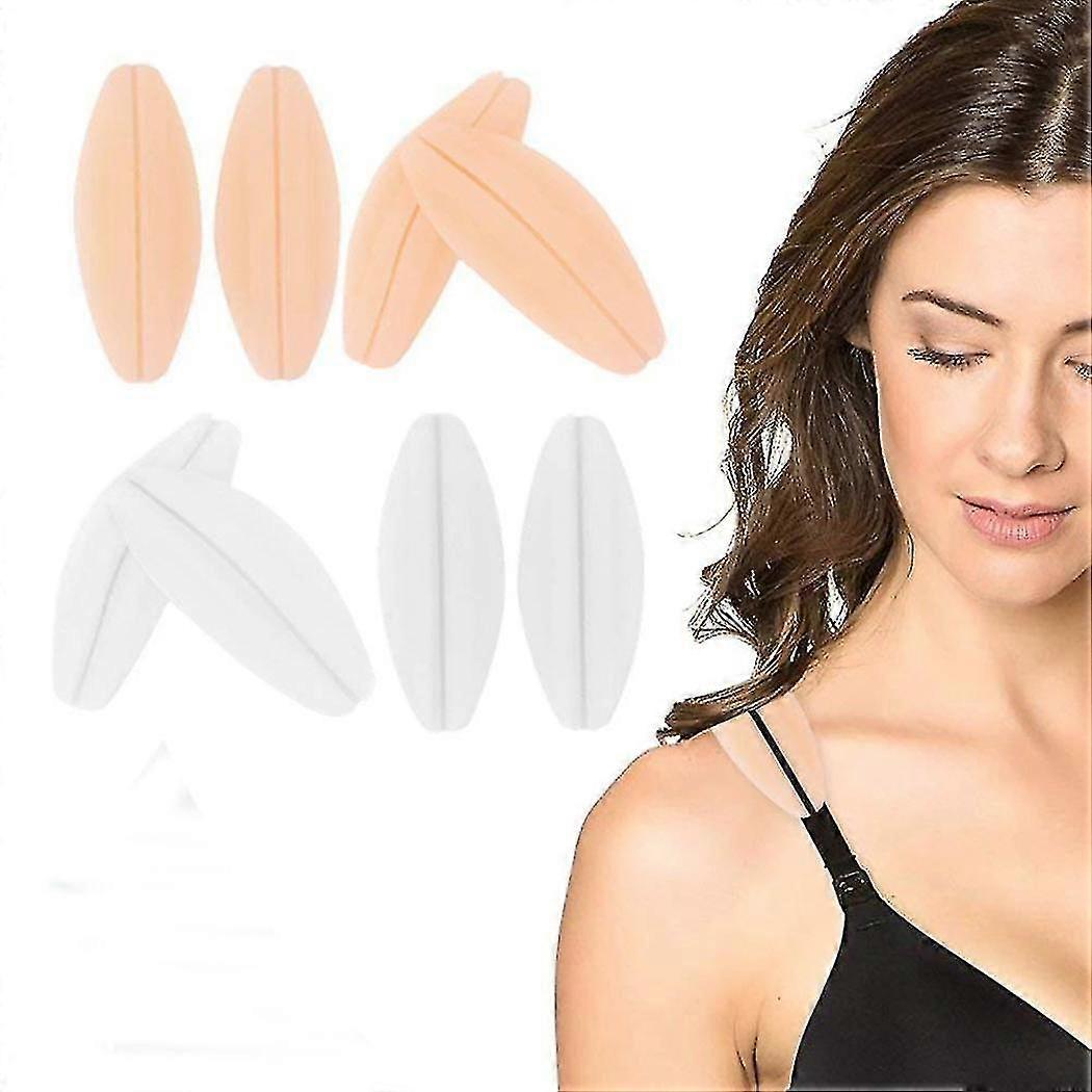 4 Pairs Soft Silicone Bra Strap Cushions Holder , Non-slip Protector Pads