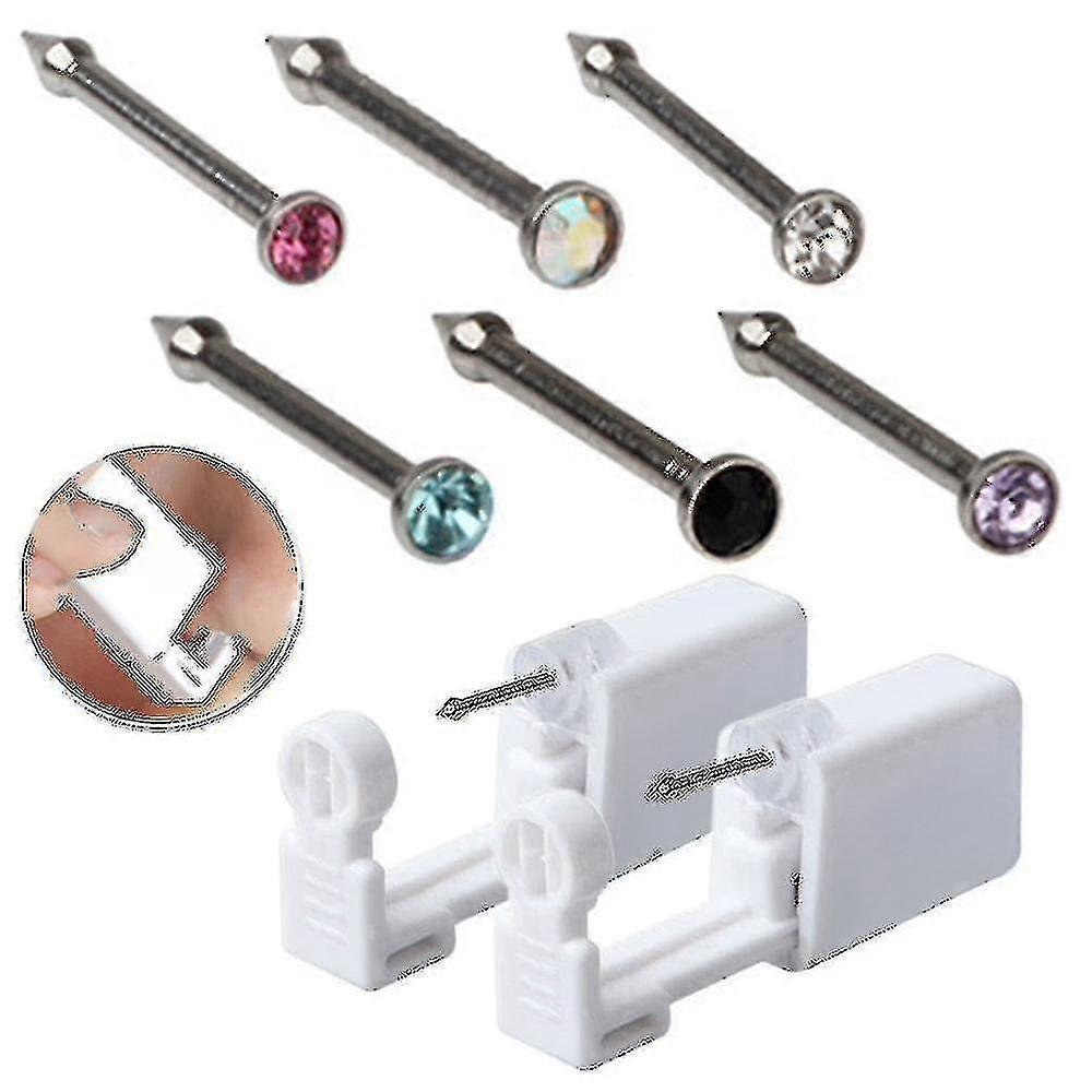 Nose Piercing Kit, Disposable Safe Sterile Piercing Unit For Self Nose Piercing Gun, Nose Piercing Kit Tool With Built-in Nose Studs