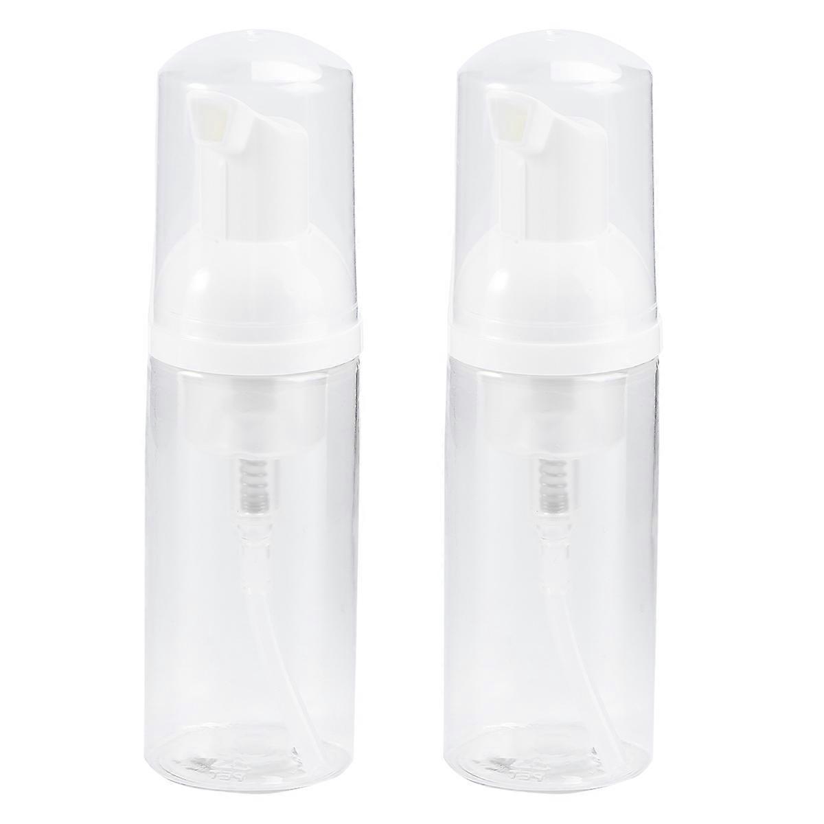 2 Stück 50 ml einfache Spenderflaschen, Pumpspender, wiederverwendbare leere Flaschen, nachfüllbare Unterverpackungsflasche (weiß)