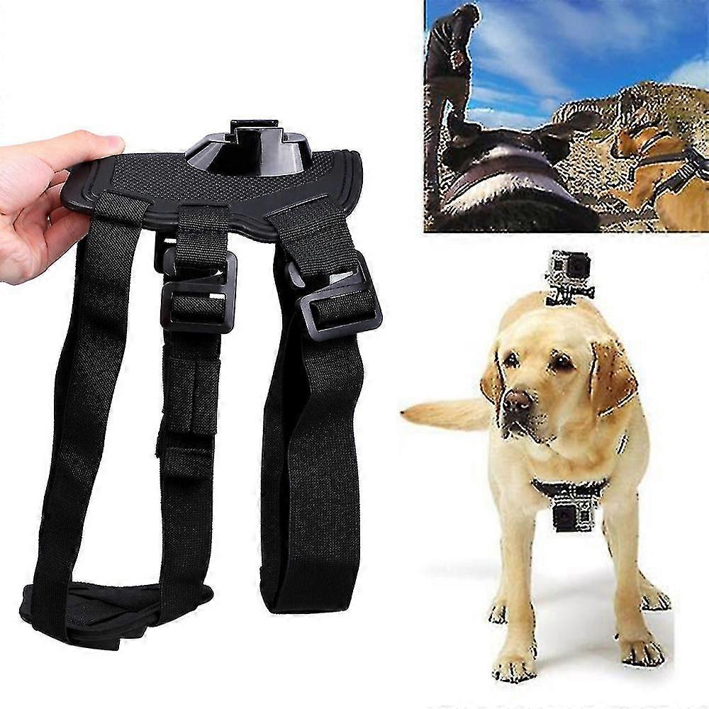 Adjustable Pet Dog Chest Strap Harness With Back Mount Fetch For Action Camera