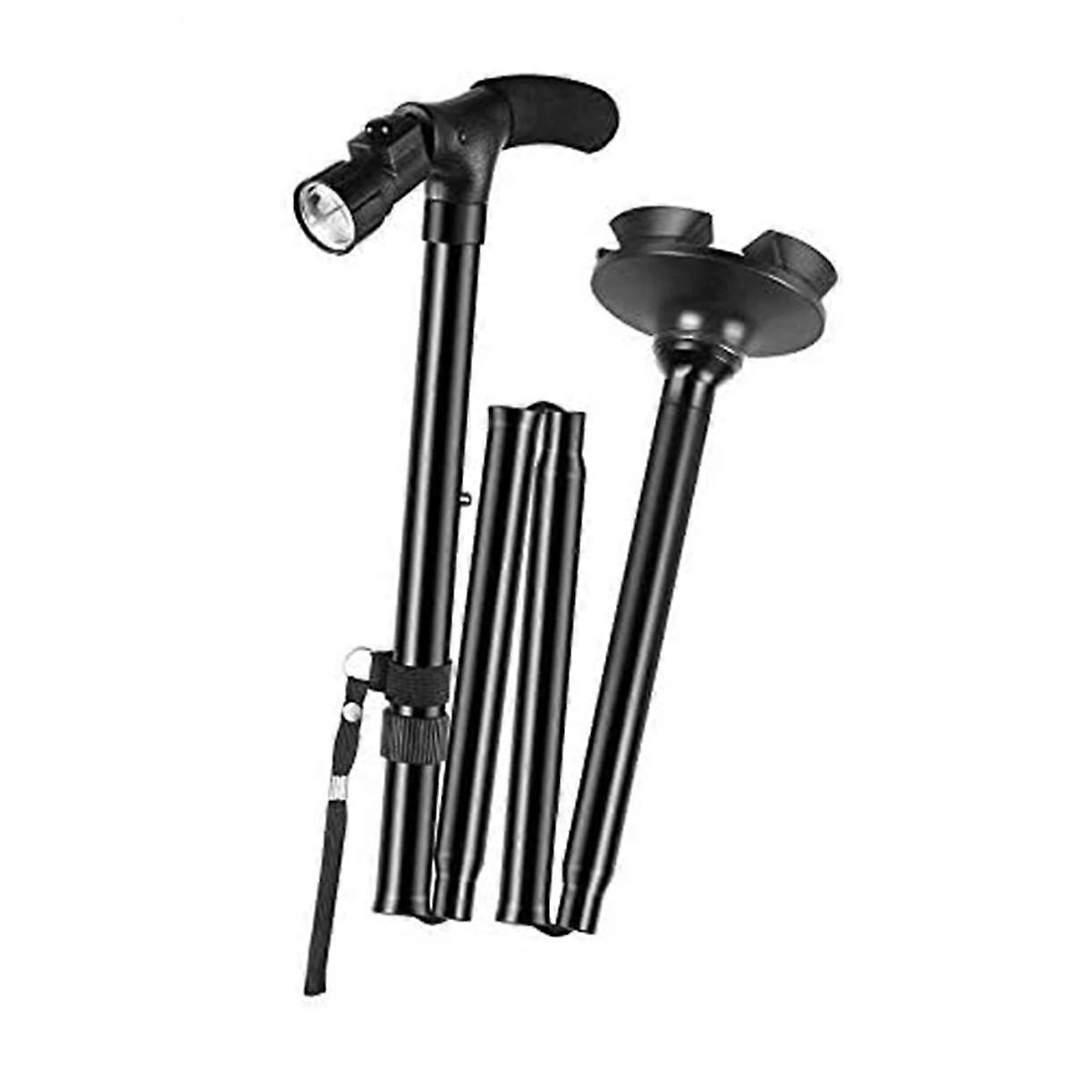 Foldable Walking Cane Crutch for Men & Women,Collapsible Adjustable Aluminum Portable Hand Walking Stick