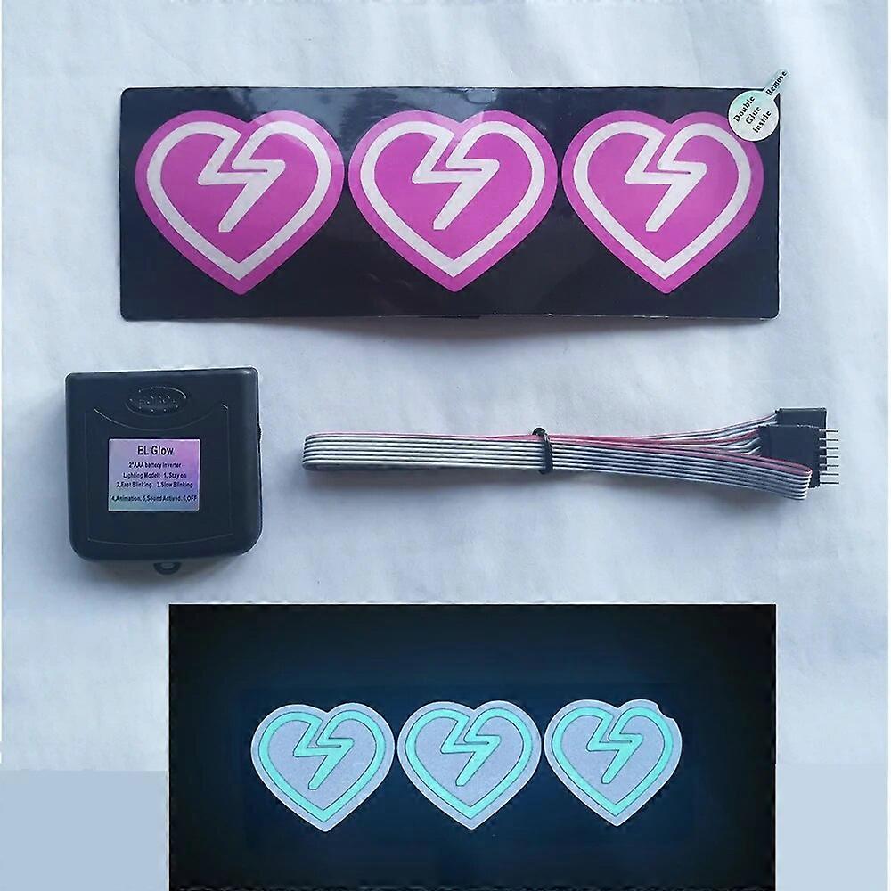 Lucky Turbo Cat LED Light Window Sticker JDM Night Glow Windshield Sticker Decorate Car Accessories Light Board PersonalityMotor Vehicle Lighting
