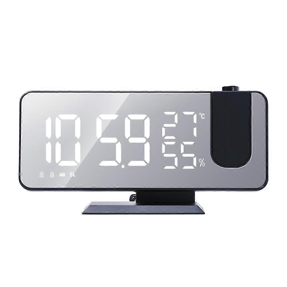 1 set of LED Screen Projection Clock Weather Forecast Clock Thermo-hygrometer