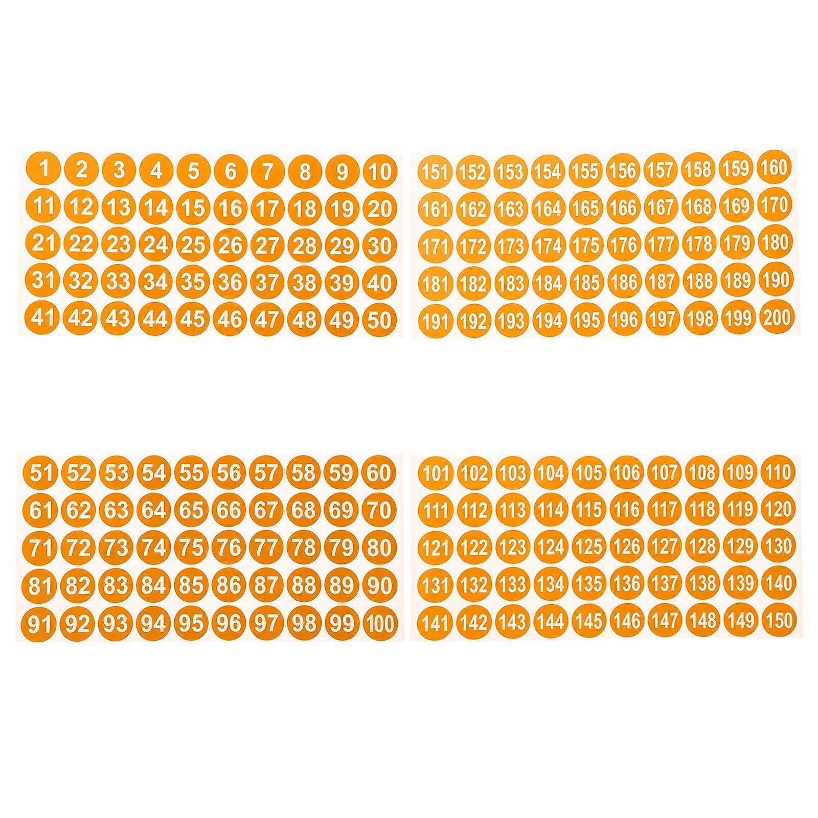 8 Sheets of Number Stickers Number Label Stickers Number Stickers Number Labels