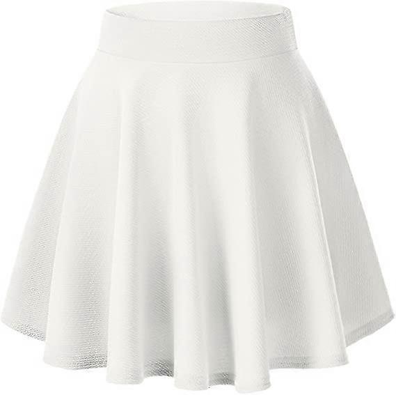 Women's Basic Versatile Stretchy Flared Casual Mini Skater Skirt9(Large)