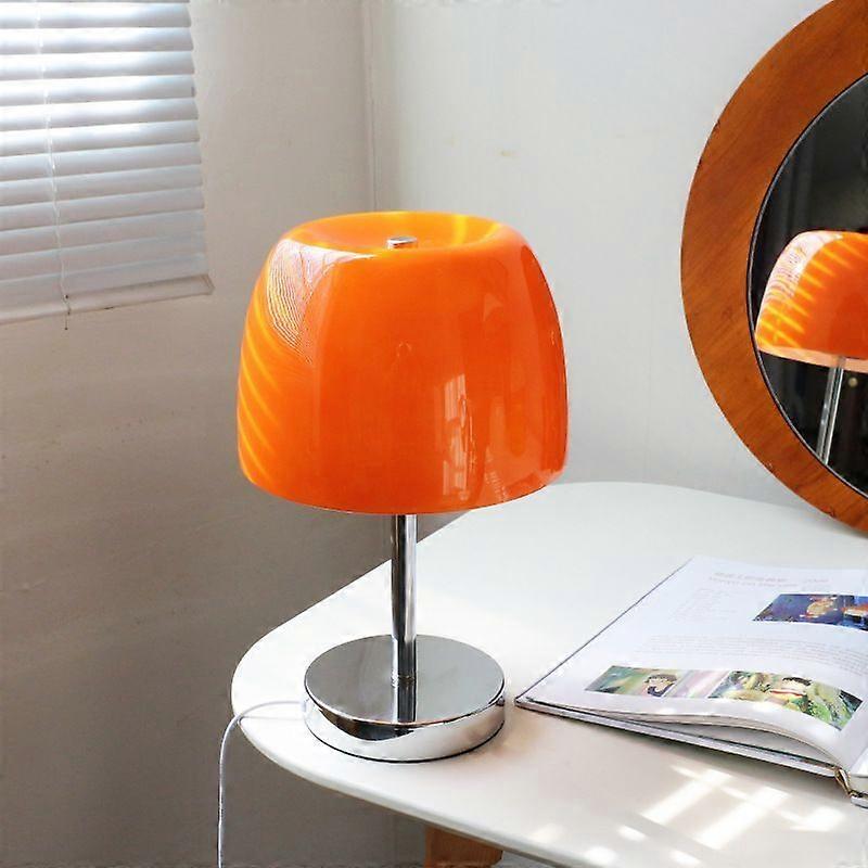 Retro American Medieval Design Glass Table Lamp, Indoor Decorative Light Fixture, Perfect for Living Room, Dining Room or Bedroom