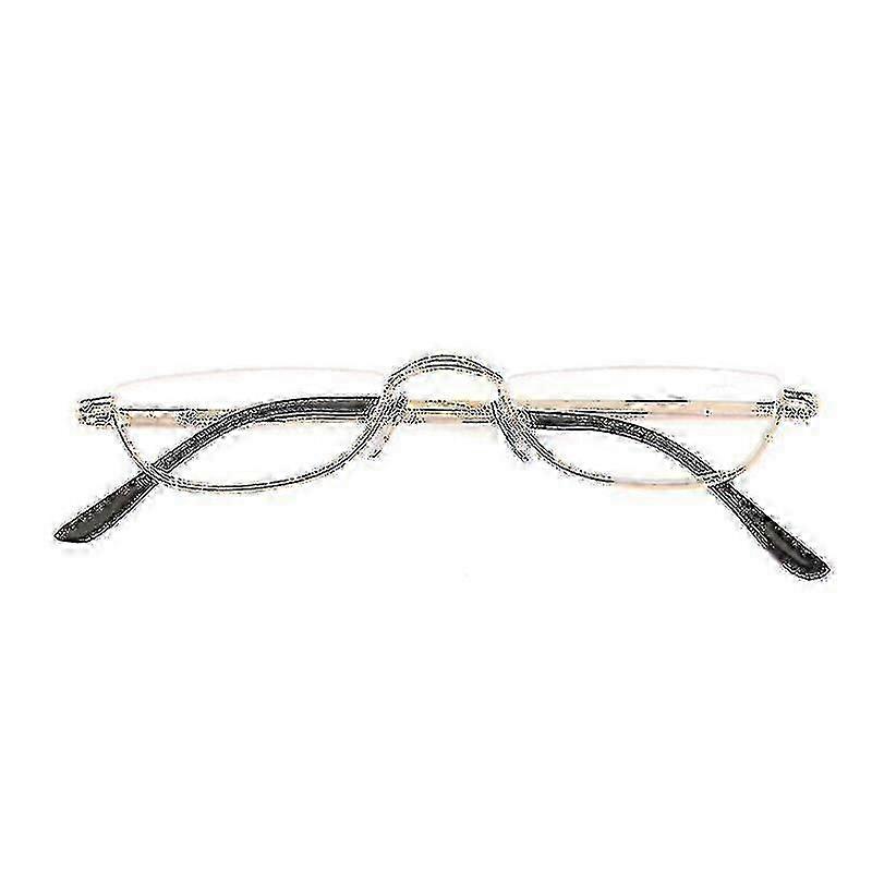 Läsglasögon Metall Fjäder Gångjärn Halvmåne Halvbåge Läsare 1.0~ 4.0 Happy H