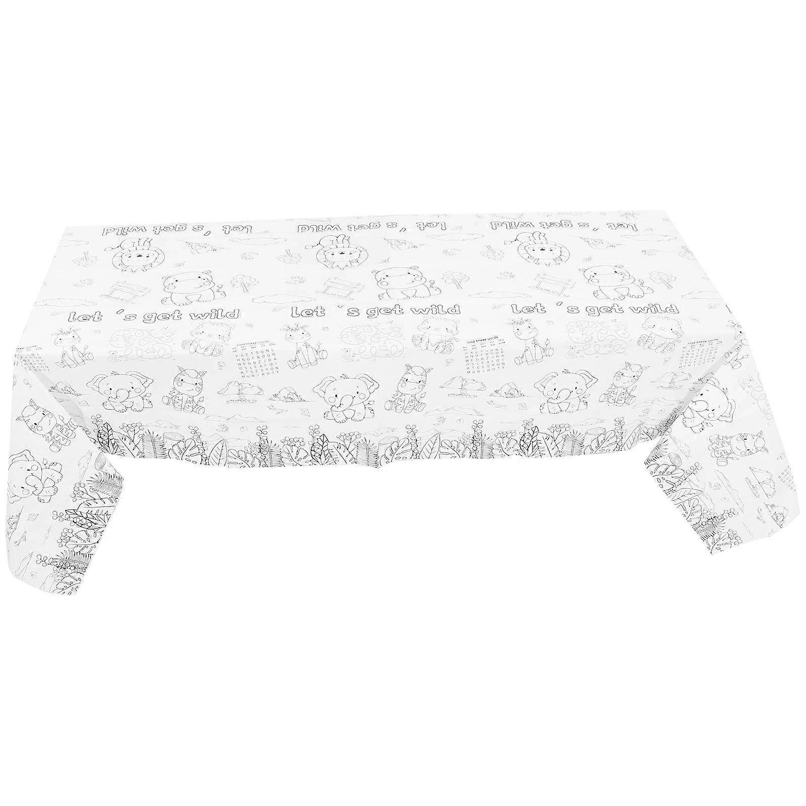 Birthday Coloring Paper Tablecloth Birthday Tablecloth Rectangular Paper Tablecloth