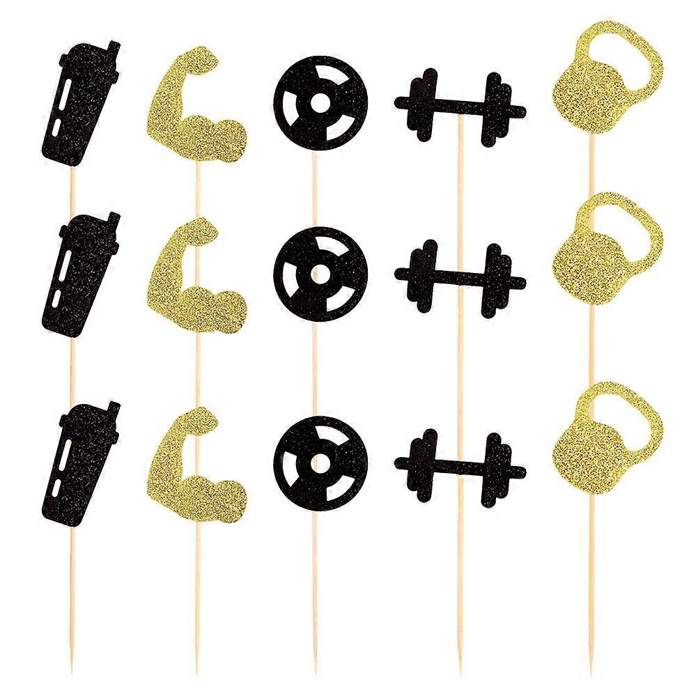 20pcs اللياقة البدنية موضوع حزب كعكة توبر جميلة مضحك كعكة إدراج الزينة