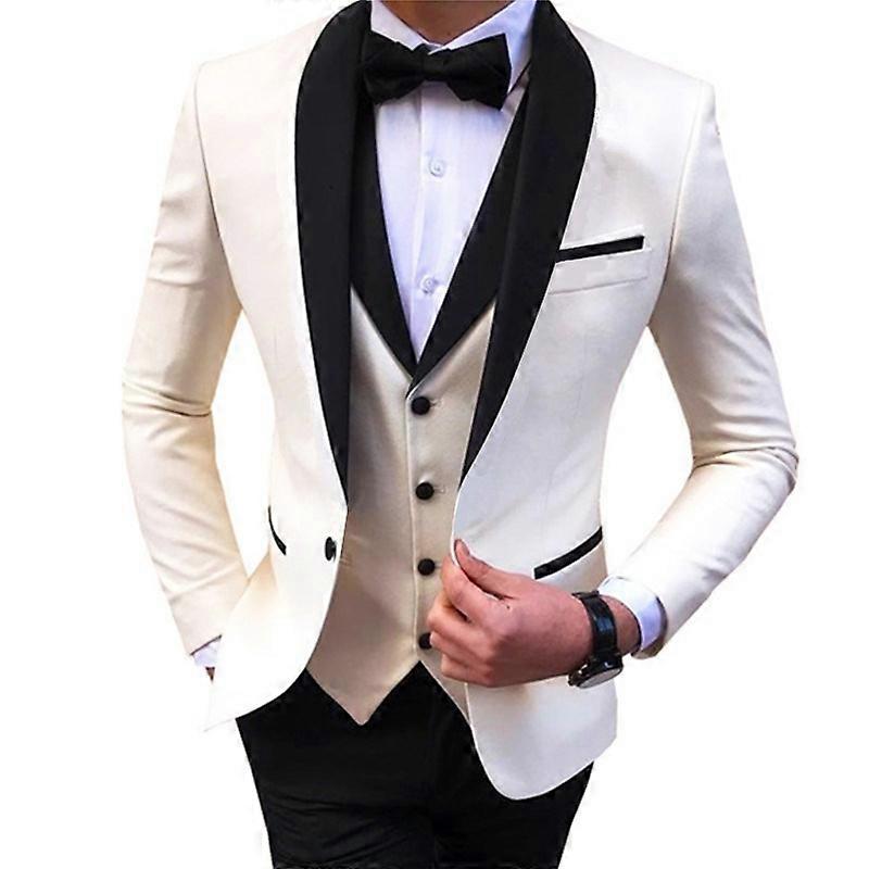 Mænd Dragter Slim Fit 3 Stykke Formel Kjole Brudedragter Tuxedo