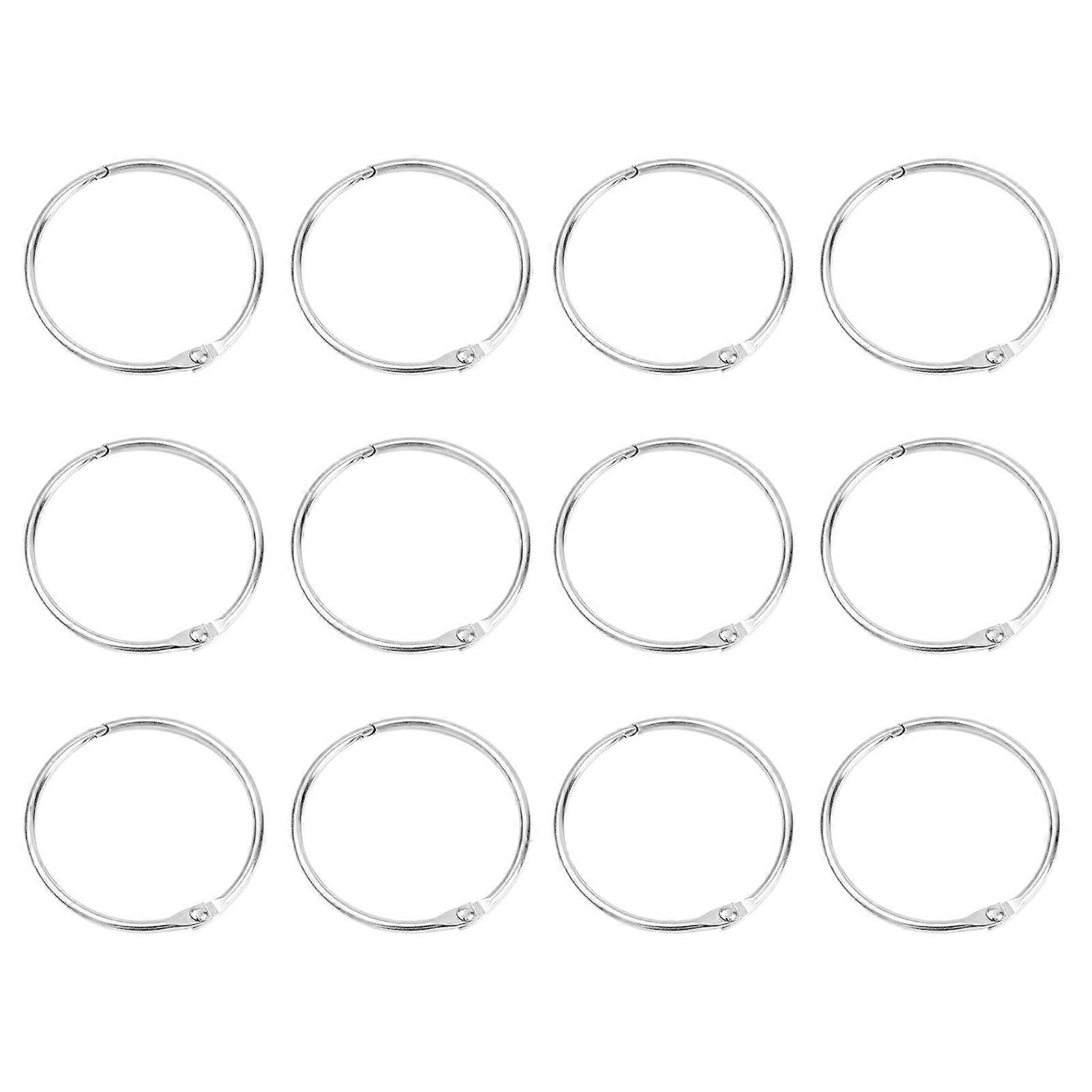 12Pcs Bathroom Shower Curtain Rings Rust Proof Smooth Gliding Tightly Closed Anti-Drop Round Shower Curtain Hooks Jikaix