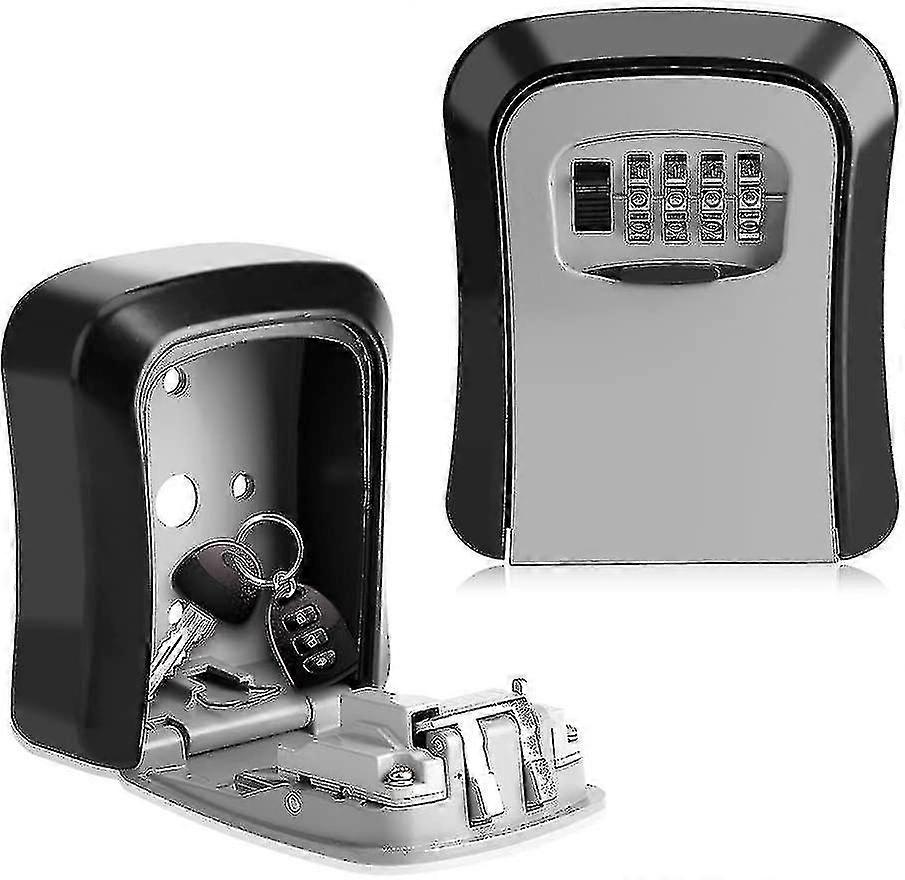 Wall Mount Key Storage Secret Box 4 Digit Combination Password Home Key Safe Box