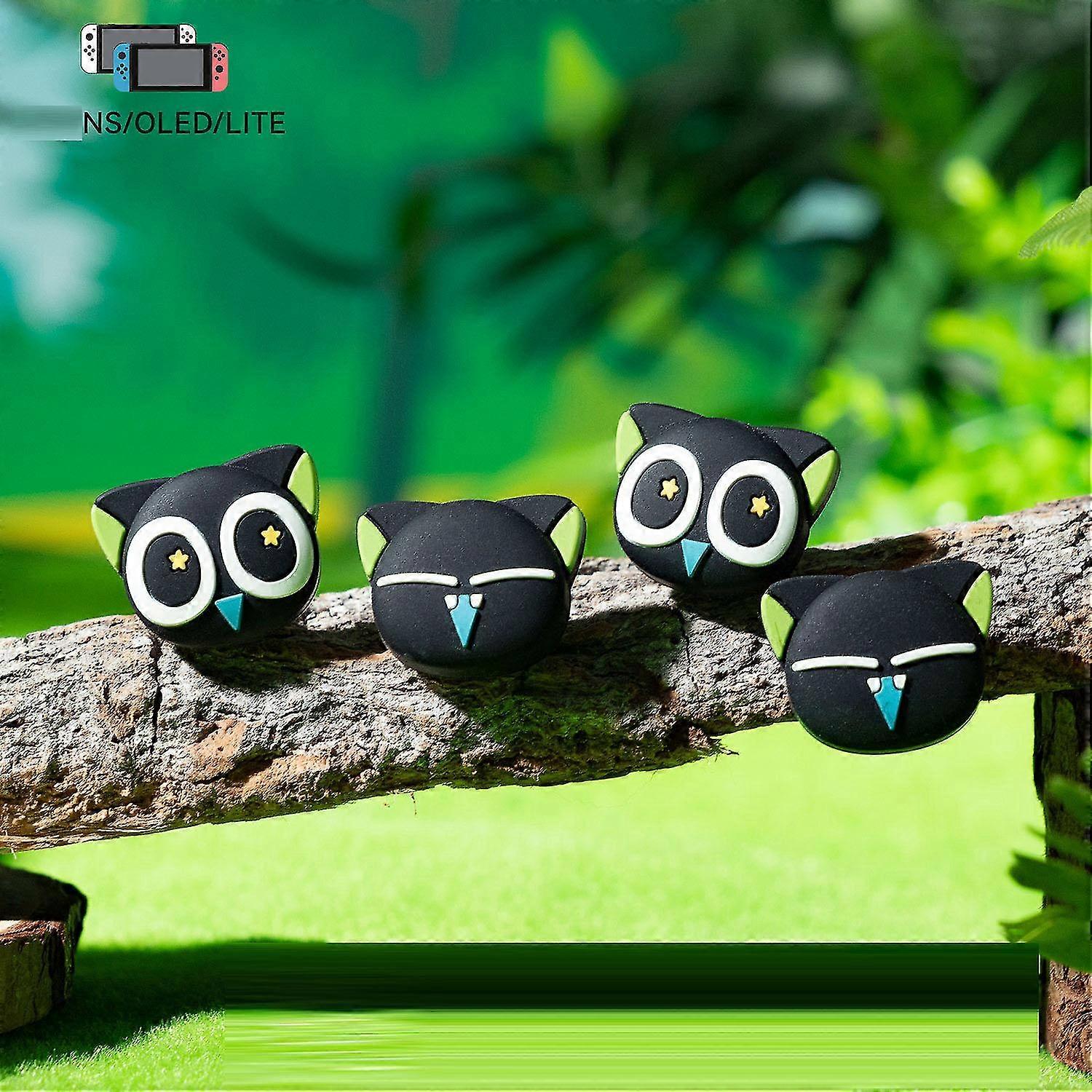 Cute Bear Cat Rabbit Silicone Thumb Stick Grip Cap Joystick Cover For Switch Ns Oled/lite Joy-con Controller Soft Protector Case