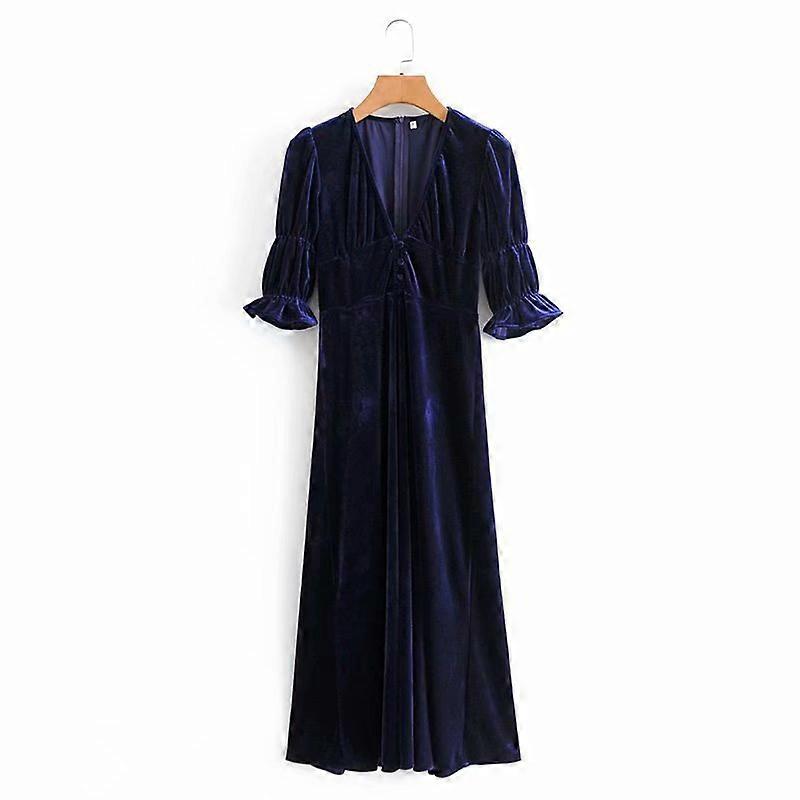 Dames V-hals Slim fluweel vijfpunts