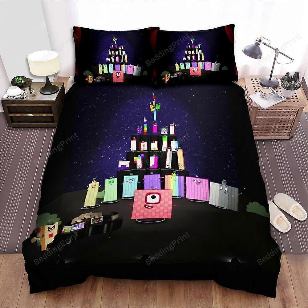 v5866 Lençóis Numberblocks Grupo No Palco Capa de Edredão Conjunto Capa de Edredom Colcha Lençóis IU5866