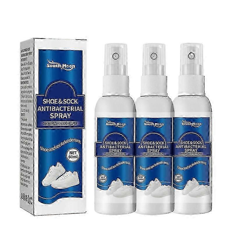 3pcs Shoe Sock Antibacterial Spray Foot Odor Shoes Stink Freshener Socks Odor Remover Spray Refresh Antiperspirant 60ml