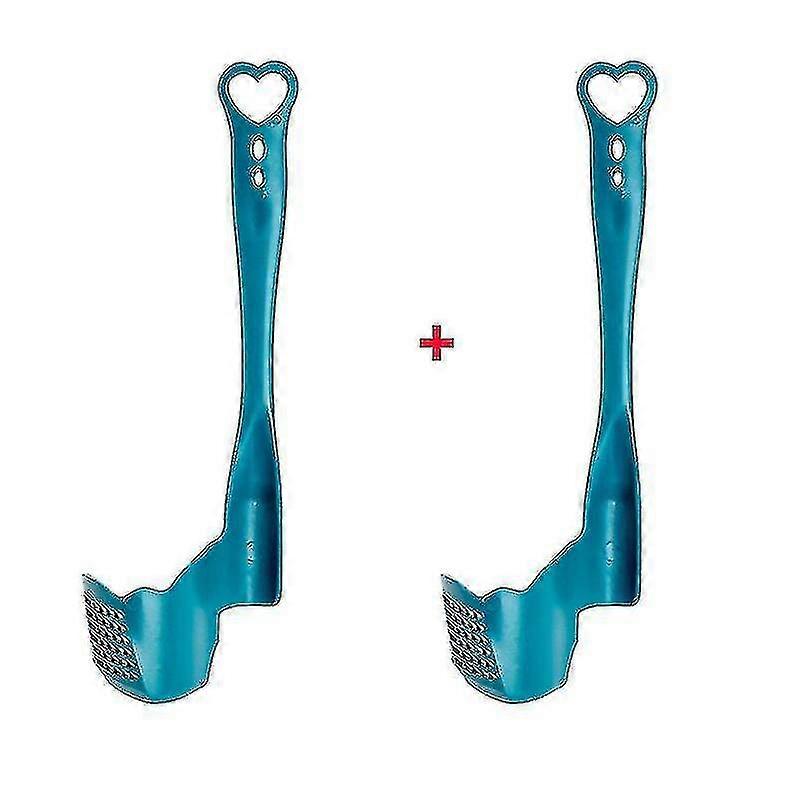 Rotating Spatula For Kitchen Removing Portioning Food Multi-function Rotary Mixing (2 Pieces, Dark Blue