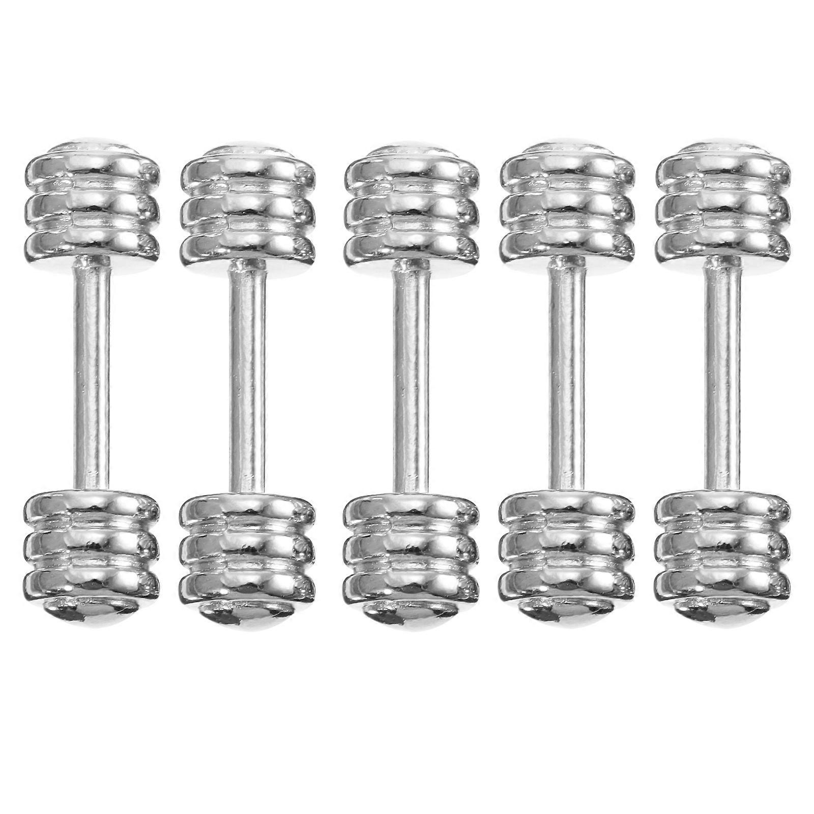 5pcs 1:12 Scale Mini House Mini Dumbbells Simulation Model Gym Room Supplies