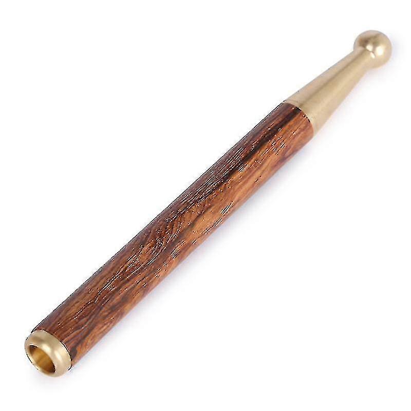 Verlängerter Zigarettenhalter mit Einzelfilter und großem Blatt, Huanghuali-Dicke, Mehrzweckfunktion (1 Stück, Holzfarbe)