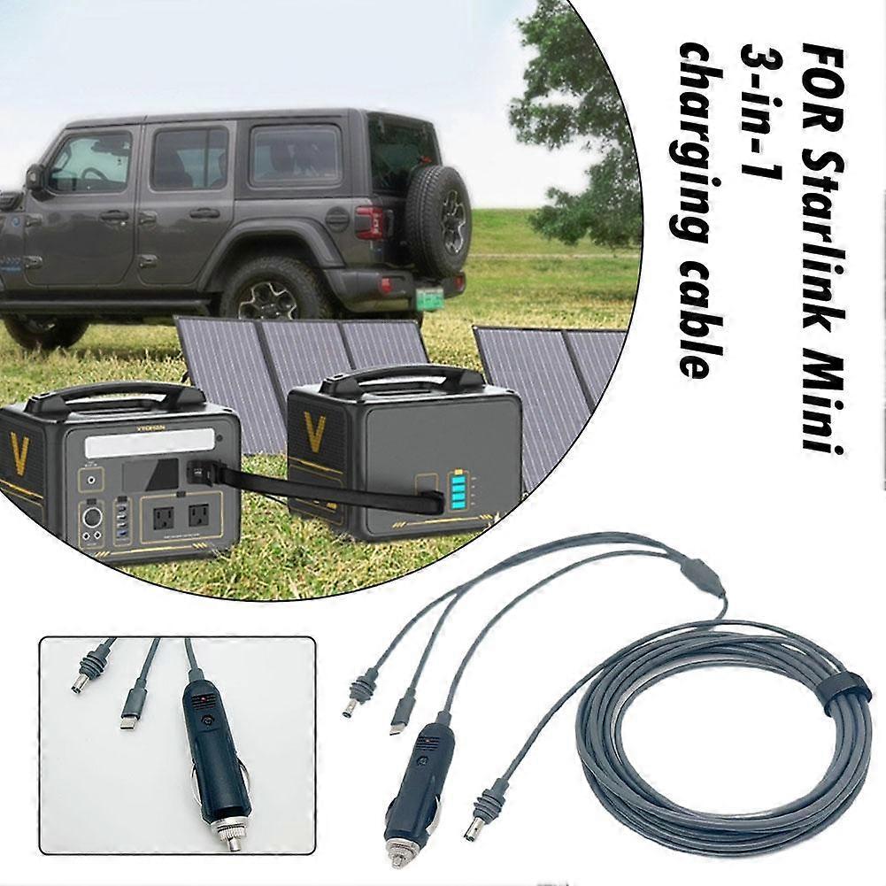 Starlink Mini 3 in 1 DC Power -kaapelille, Mini type-c -latauskaapelille