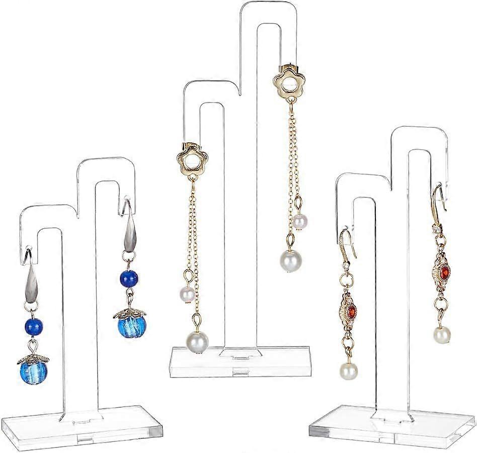 6pcs Tree Clear Earring Stand Earrings Holder 3 Sizes Clear Earring Stand Jewelry Display Jewelry Storage Display for selling Earring Holder for Onlin